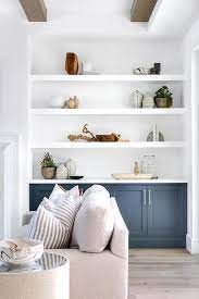 Fireplace Cabinets With White Shelves