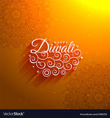 Awesome Orange Happy Diwali Artistic Background