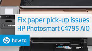 I'm impressed amongst this printer it came into the loved ones inwards 2009 together with withal going. Hp Photosmart C4600 C4700 Printers Out Of Paper Error Message And The Printer Does Not Pick Up Or Feed Paper Hp Customer Support