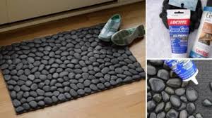 how to diy stone floor mat