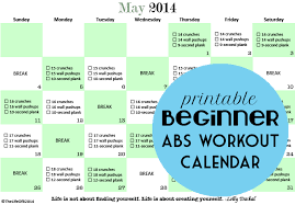May Abs Printable Beginner Workout