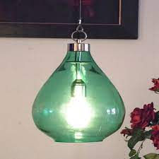 Sea Green Glass Hanging Light The