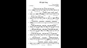 All Night Long Lionel Richie Drums Sheet Music