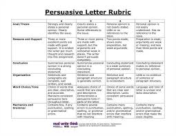 Scoring Rubric  Persuasion   TeacherVision