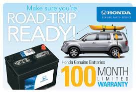 honda genuine batteries offer 100 month