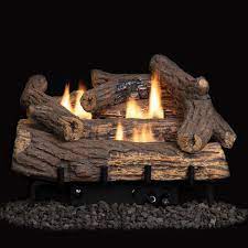 Superior 24 Golden Oak Double Flame Ceramic Fiber Log Set