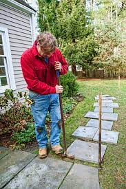 how to lay a stepping stone path this