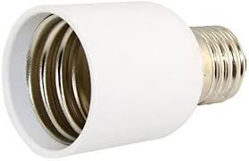 Es Light Bulb Socket E27 To E40 Led Base Screw Lamp Bulb Adapter Converter White Amazon Com