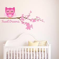 Girl Sweet Dreams Owl Wall Decal Wall
