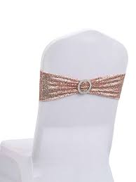 1pc rose gold glitter chair sash with