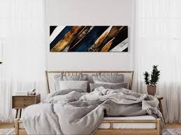 Over Bed Wall Art Wood Panel Effect