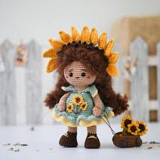 crochet doll pattern sunflower crochet