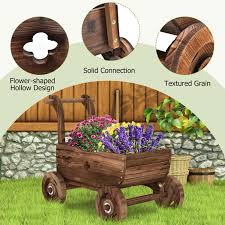 Decorative Wooden Wagon Cart With