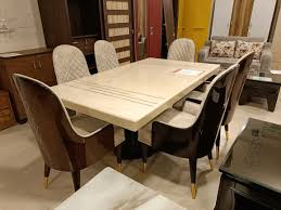6 seater dining set with polyester polish