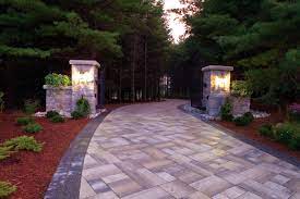 If you are in the process of constructing the drive then you will. Brick Pillars Driveway Entrance Ideas Photos Houzz