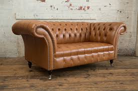 2 Seater Vintage Tan Brown Leather