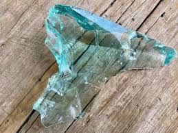 Aqua Slag Glass Chunk Translucent