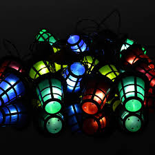 Die extralange lichterkette zaubert stimmungsvolle lichteffekte auf jeder party. 20 Led Lichterkette Garten Laterne Lampions Partybeleuchtung Partylichter Bunt