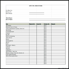 Project Budget Spreadsheet Template Excel Templates