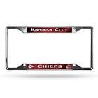 Kansas City Chiefs EZ View Chrome License Plate Frame