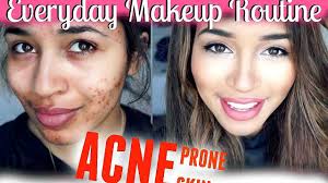 everyday makeup routine acne e