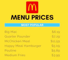 mcdonald s canada menu s 2023