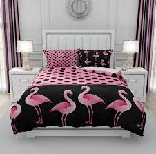 flamingo bedding comforter set retro