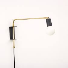 Brass Swing Wall Lamp With Wall Bracket