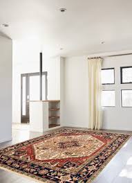 hand knotted wool cream rug