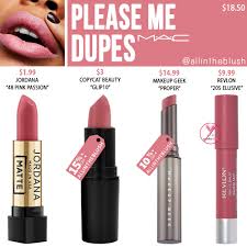 mac please me lipstick dupes all in