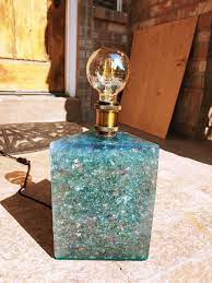 Aqua Glass Lamp