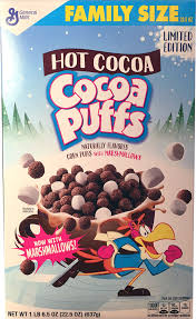 hot cocoa cocoa puffs cereal