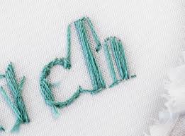 hand embroidered letters