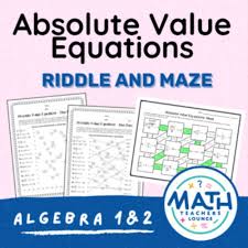 Absolute Value Equations Riddle And