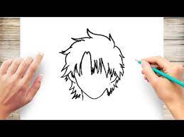 how to draw anime hair step by step for