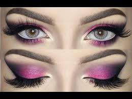pink violet and black smokey eye