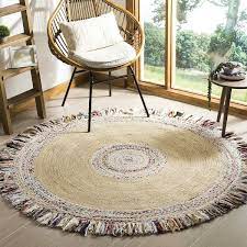 cotton round braided style hemp carpet