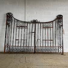 Pair Of Art Nouveau Wrought Iron Gates