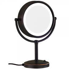 oil rubbed bronze lighted makeup mirror