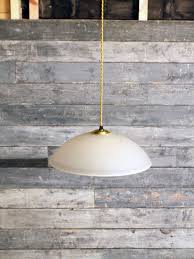 20th century frosted glass pendant light