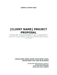 Project Proposal Letter Project Proposal Cover Letter