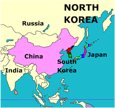Kuvahaun tulos haulle north korea map