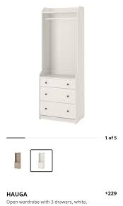 Ikea Hauga White Tall Cabinet