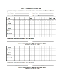 Sample Employee Timesheet Calculator 8 Documents In Pdf Excel