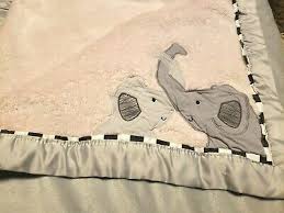 Cocalo Elephant Baby Blanket Pink Grey