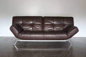 large sofa bed in brown diva leather
