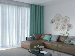 what color curtains go with dark brown