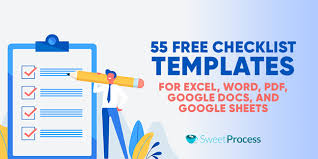 55 free checklist templates for excel