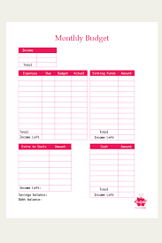 Budget Spreadsheet Monthly Free Uk Home Templates Pdf Family