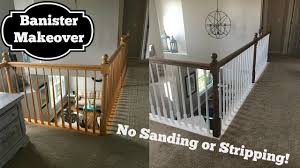 How to clean oiled wooden furniture. Oak Banister Makeover Gel Stain With No Stripping Youtube